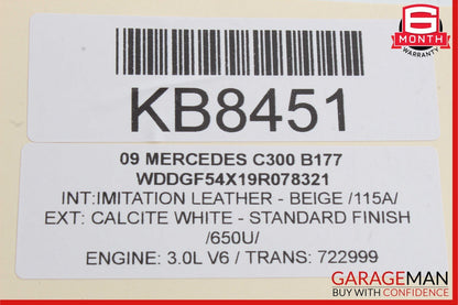 08-11 Mercedes W204 C300 C350 Tail Light Lamp Left Driver Side 2048200164 OEM