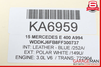 12-20 Mercedes W207 E400 SLK350 GLK350 Engine Throttle Body 2761410125 OEM