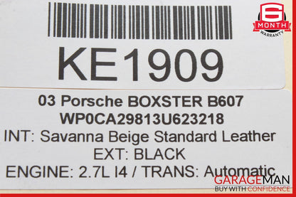 97-04 Porsche Boxster 986 Interior Center Dash Vents Grille Assembly 99655226301