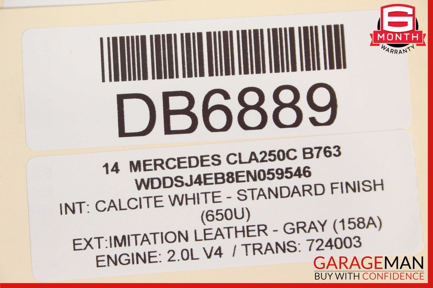 14-18 Mercedes W117 CLA250 Rear Left Interior Door Trim Panel Cover Assy Gray