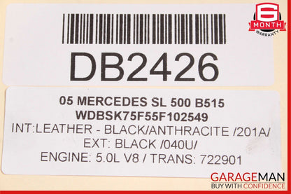 03-06 Mercedes R230 SL500 SL600 Power Steering Rack & Pinion Assembly OEM