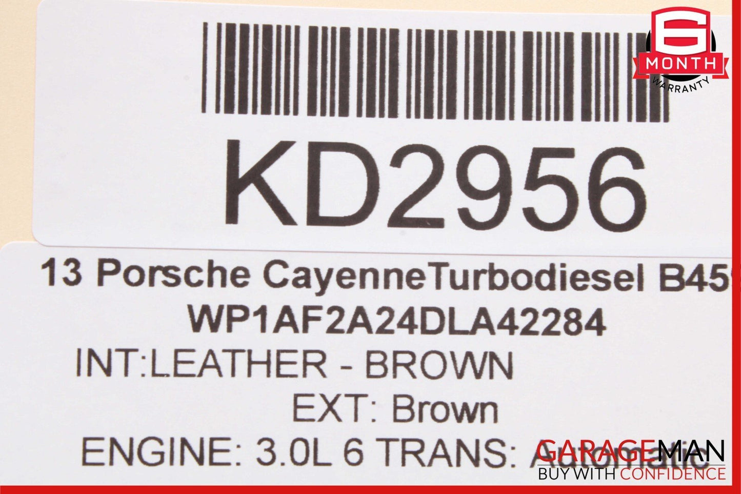 11-18 Porsche Cayenne 958 Rear Left Side Exterior Door Handle Keyless Entry OEM
