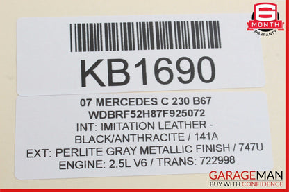 01-07 Mercedes W203 C230 C240 Rear Right Door Control Module 2038202285 OEM