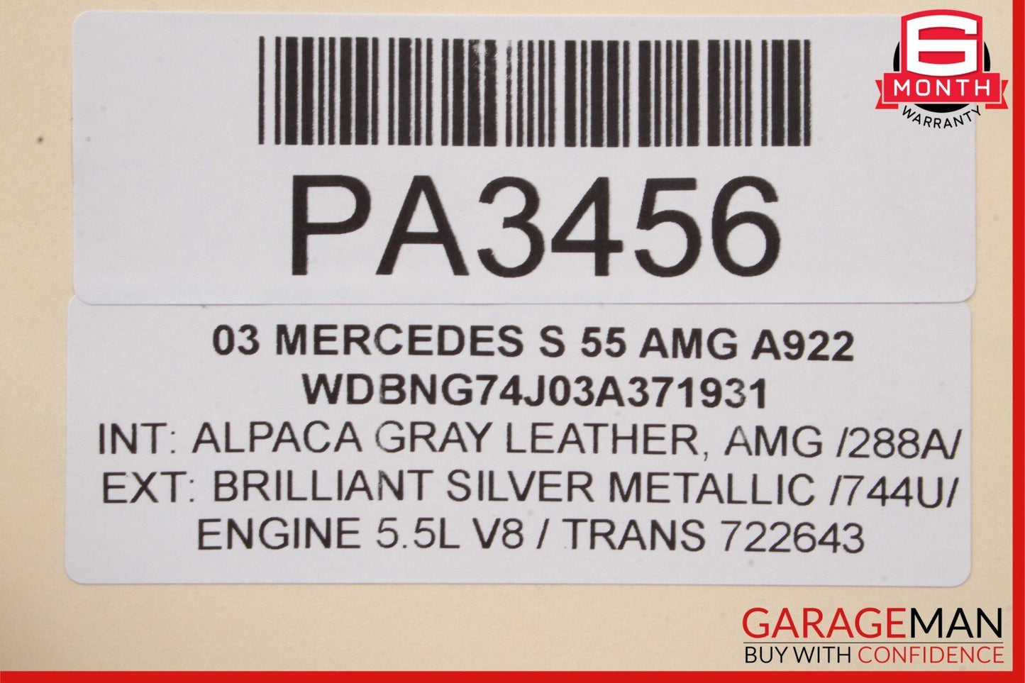 03-06 Mercedes W220 S430 S500 Front Hood Bonnet Panel Brilliant Silver OEM