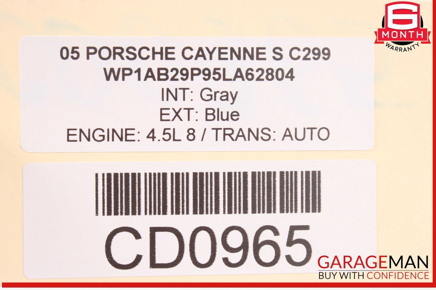 03-10 Porsche Cayenne 955 957 Front Bumper Reinforcement Impact Crash Bar Rebar