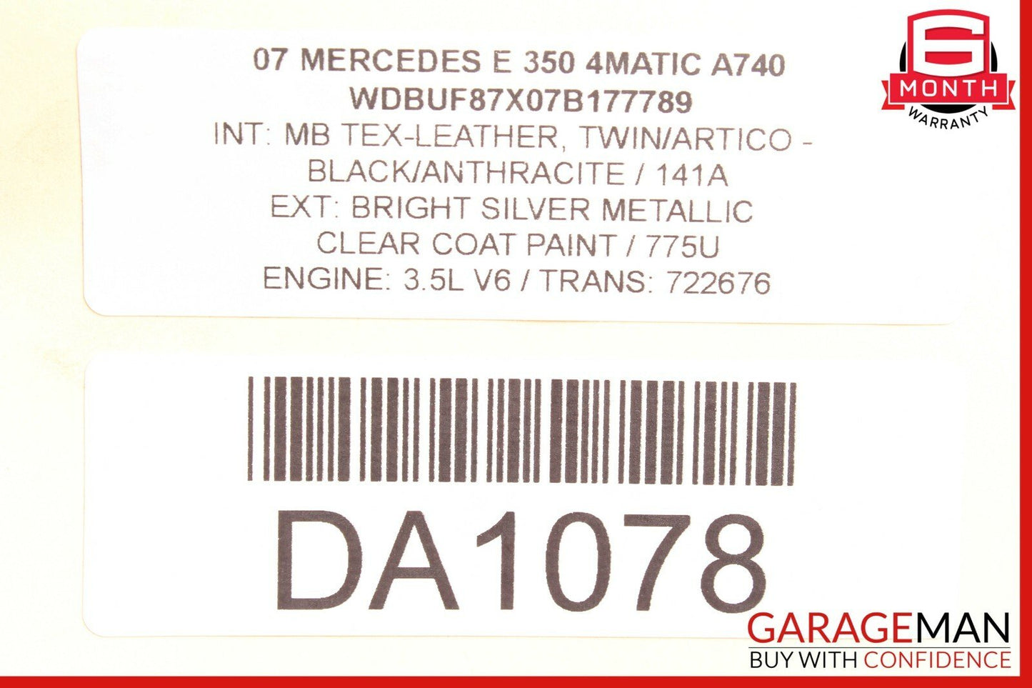 03-09 Mercedes W211 E350 E500 Rear Right Side Door Lock Latch Actuator OEM