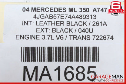 02-05 Mercedes W163 ML320 ML350 Front Right Speaker Door Mirror Cover OEM