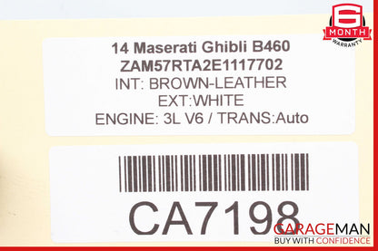 14-17 Maserati Ghibli Power Brake Booster Master Cylinder Reservoir Assy