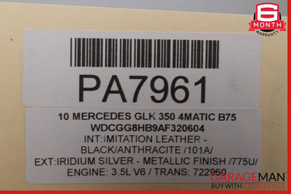 10-15 Mercedes X204 GLK250 GLK350 Front Left Top Upper Seat Cushion Cover Black