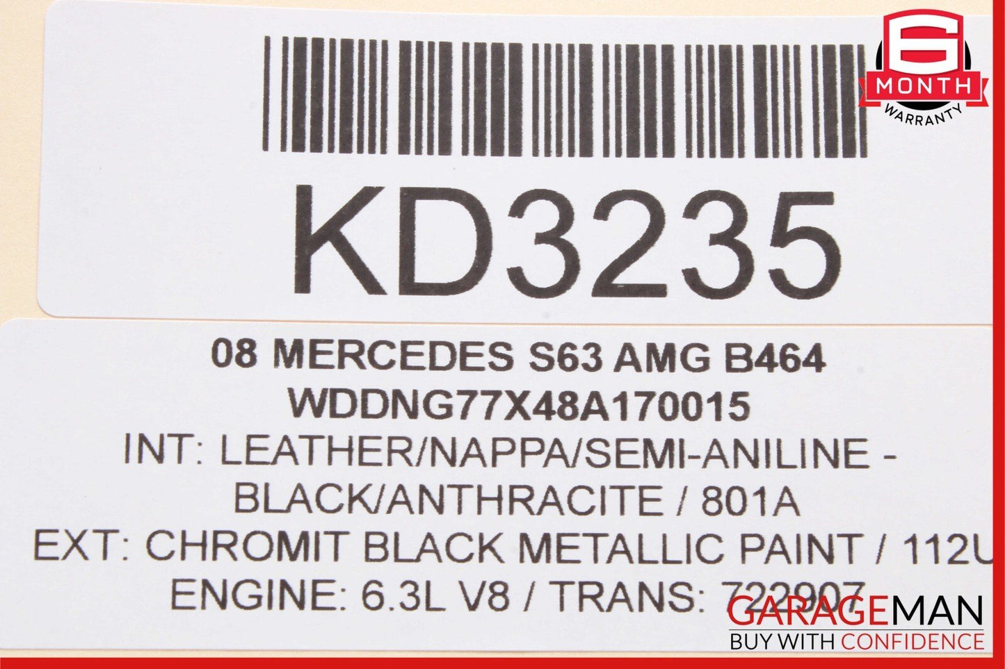 07-13 Mercedes W221 S550 S450 S63 AMG Front Right Side Seat Occupancy Sensor OEM