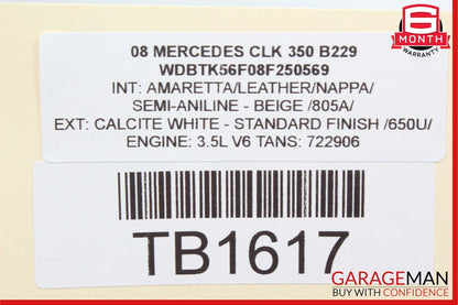 05-11 Mercedes W209 CLK350 SLK280 Front Right Rearward Control Arm OEM
