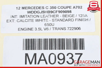 08-17 Mercedes W204 C350 Coupe Rear Left or Right Axle CV Half Shaft 2043501810