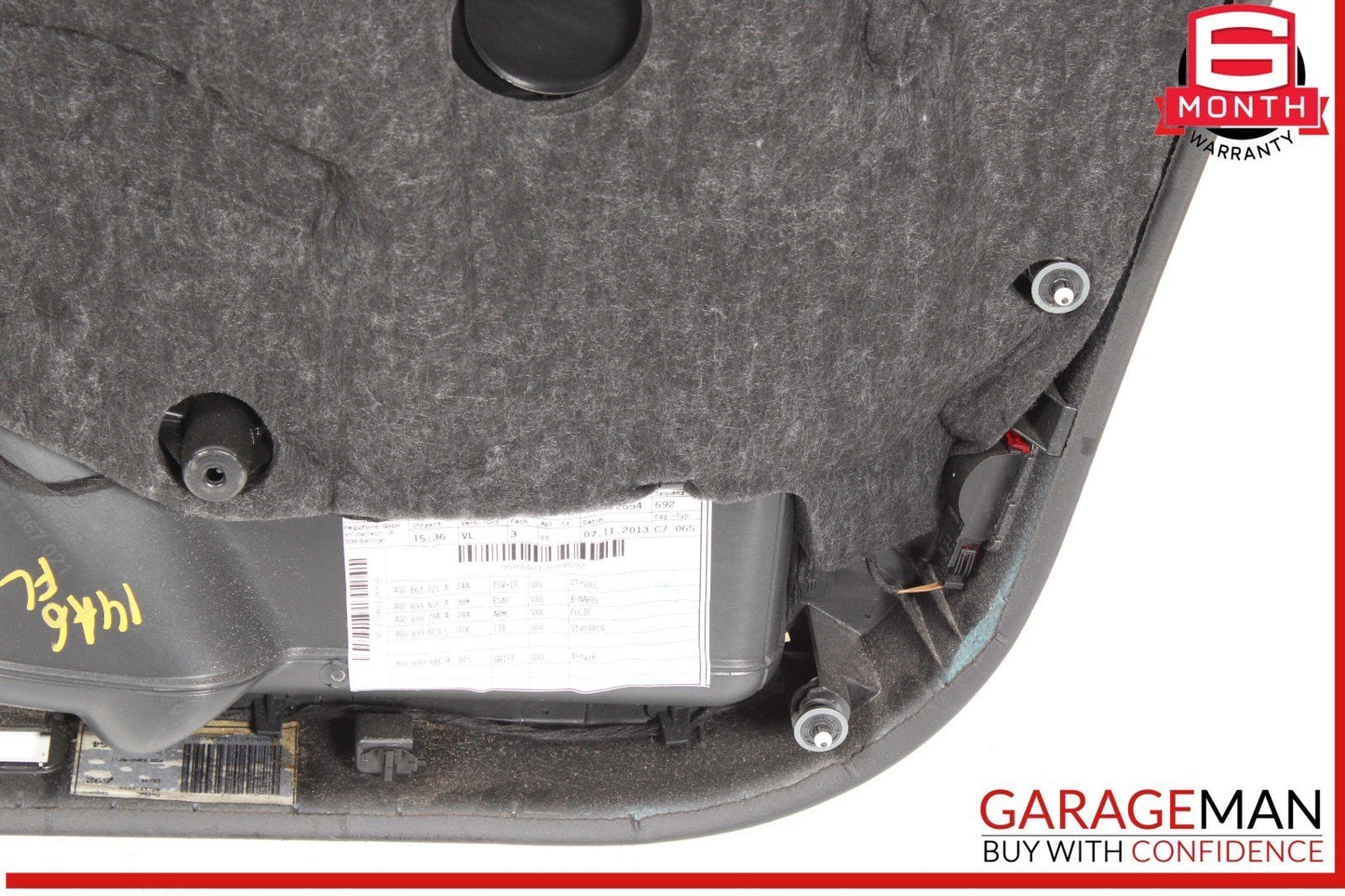 12-18 Audi A6 S6 Front Left Driver Side Interior Door Panel OEM