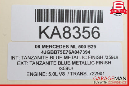 06-12 Mercedes W164 ML500 GL550 Speaker Door Mirror Cover Front Left Side OEM
