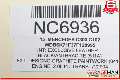 15-20 Mercedes W205 C300 C400 Dashboard Glove Box Compartment Tray Black OEM