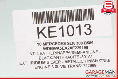 05-11 Mercedes R171 SLK300 SLK350 Rear Left Side Door Quarter Window Glass OEM