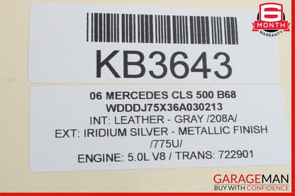 06-08 Mercedes W219 CLS500 CLS550 Front Right Side Mirror Door Rear View OEM