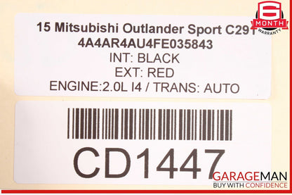 11-24 Mitsubishi Outlander Sport Differential Carrier Rear Axle 2.0L 4WD OEM