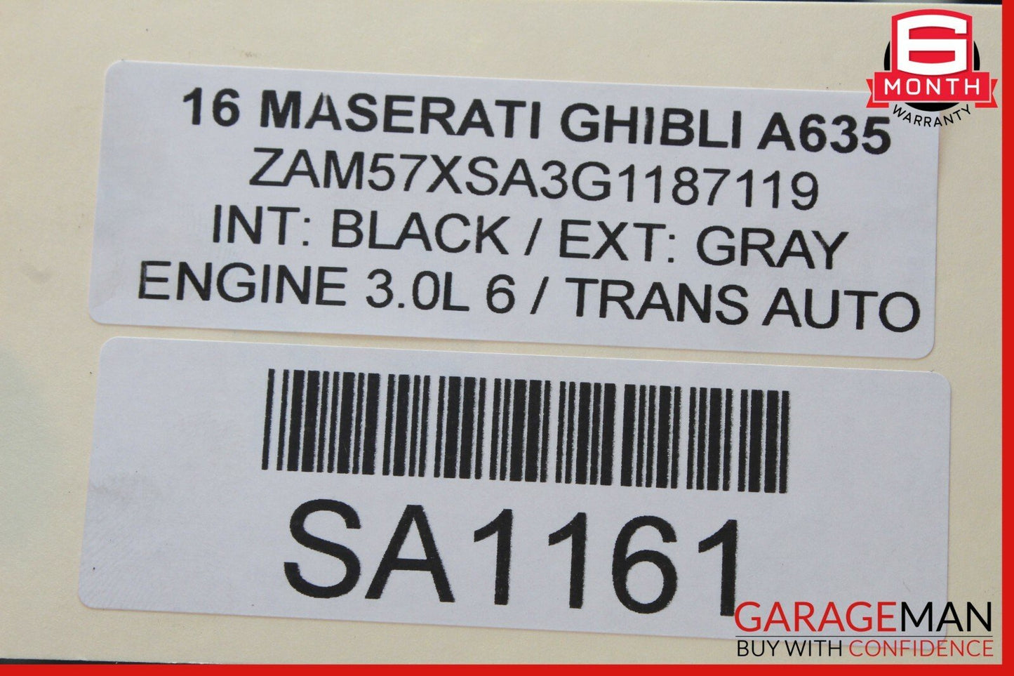 14-17 Maserati Ghibli Front Right Complete Seat Cushion Cover Assembly Black
