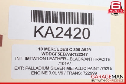 12-14 Mercedes W204 C300 Sedan Right Exterior Door Handle Palladium Silver