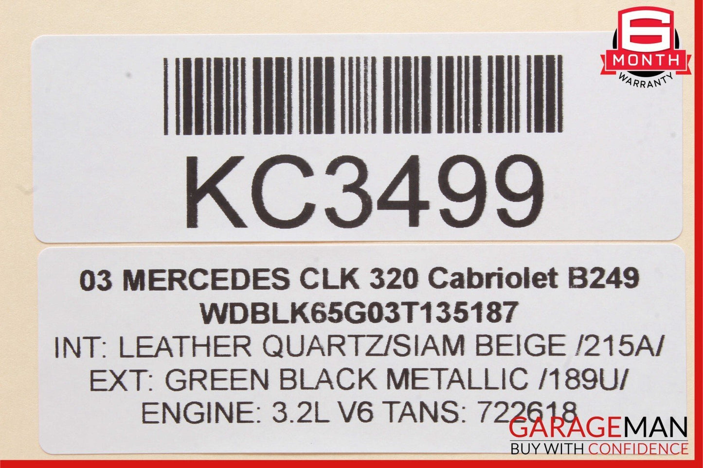 98-03 Mercedes W208 CLK320 CLK430 Front Left Side Exterior Door Handle OEM