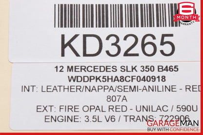 12-16 Mercedes R172 SLK350 SLK250 Rear Fuse Relay Box Module 1729060205 OEM