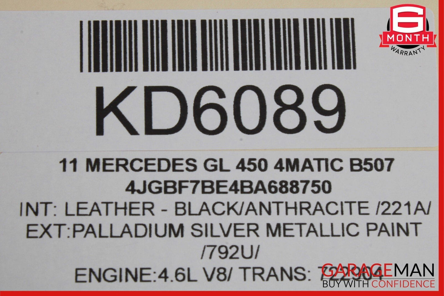 06-12 Mercedes X164 GL350 GL450 Rear Right Side Door Wire Harness Wiring OEM