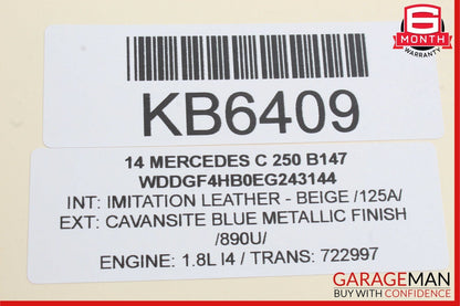 12-14 Mercedes C300 C250 Speedometer Odometer Instrument Cluster Gauge Assembly