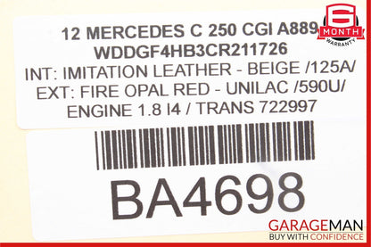 08-18 Mercedes W204 C250 C300 CLS550 Rear Left Side Door Control Module OEM