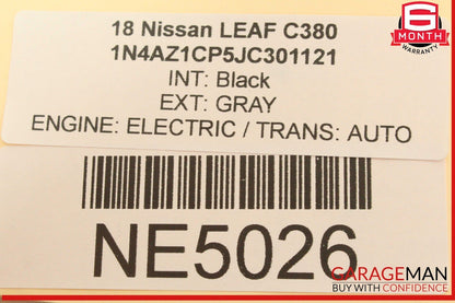 18-24 Nissan Leaf Front Left Driver Side Door Rear View Mirror Gray OEM