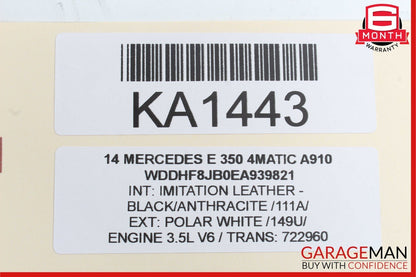 14-16 Mercedes W212 E350 E550 Rear Left Exterior Door Handle Bezel