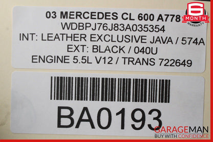 00-06 Mercedes W220 S500 CL500 Front Left Lower Control Arm 2203331305 OEM