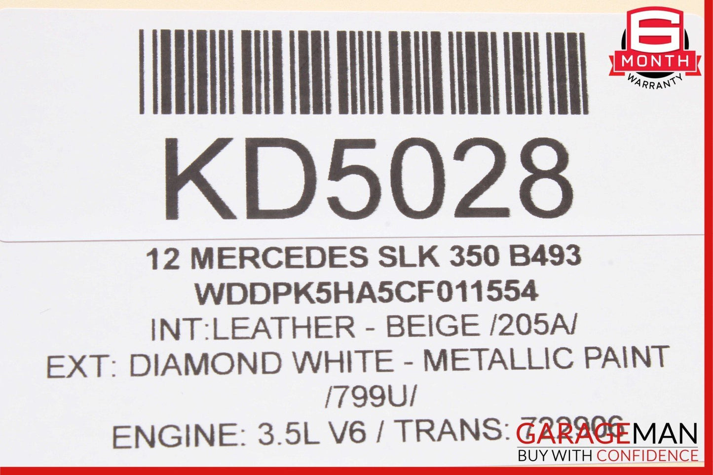 12-20 Mercedes R172 SLK350 SLC300 Left Driver Side Exterior Door Handle OEM