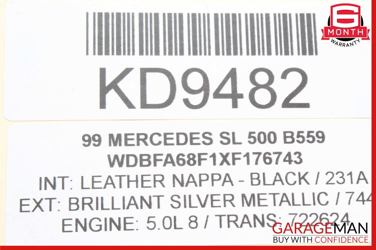 94-02 Mercedes R129 SL320 SL500 Front Right Side Door Lock Latch Actuator