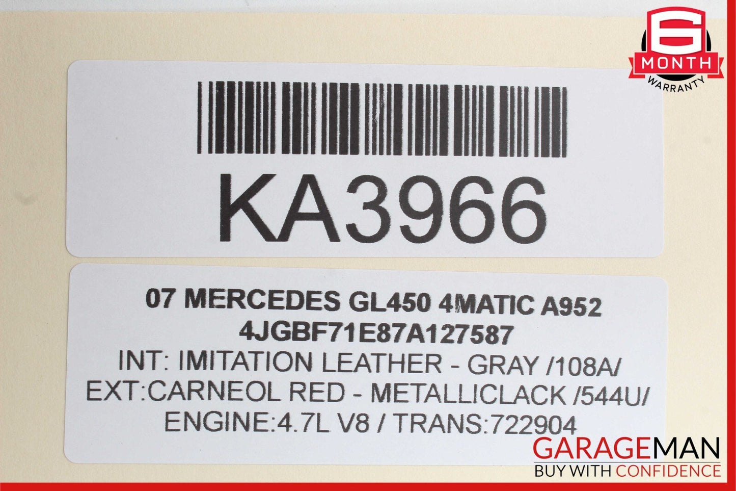 06-12 Mercedes X164 GL450 Rear Seat Headrest Screen Monitor Display Grey OEM