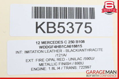 12-15 Mercedes W204 C250 SLK250 1.8 Power Steering Pump Assembly OEM