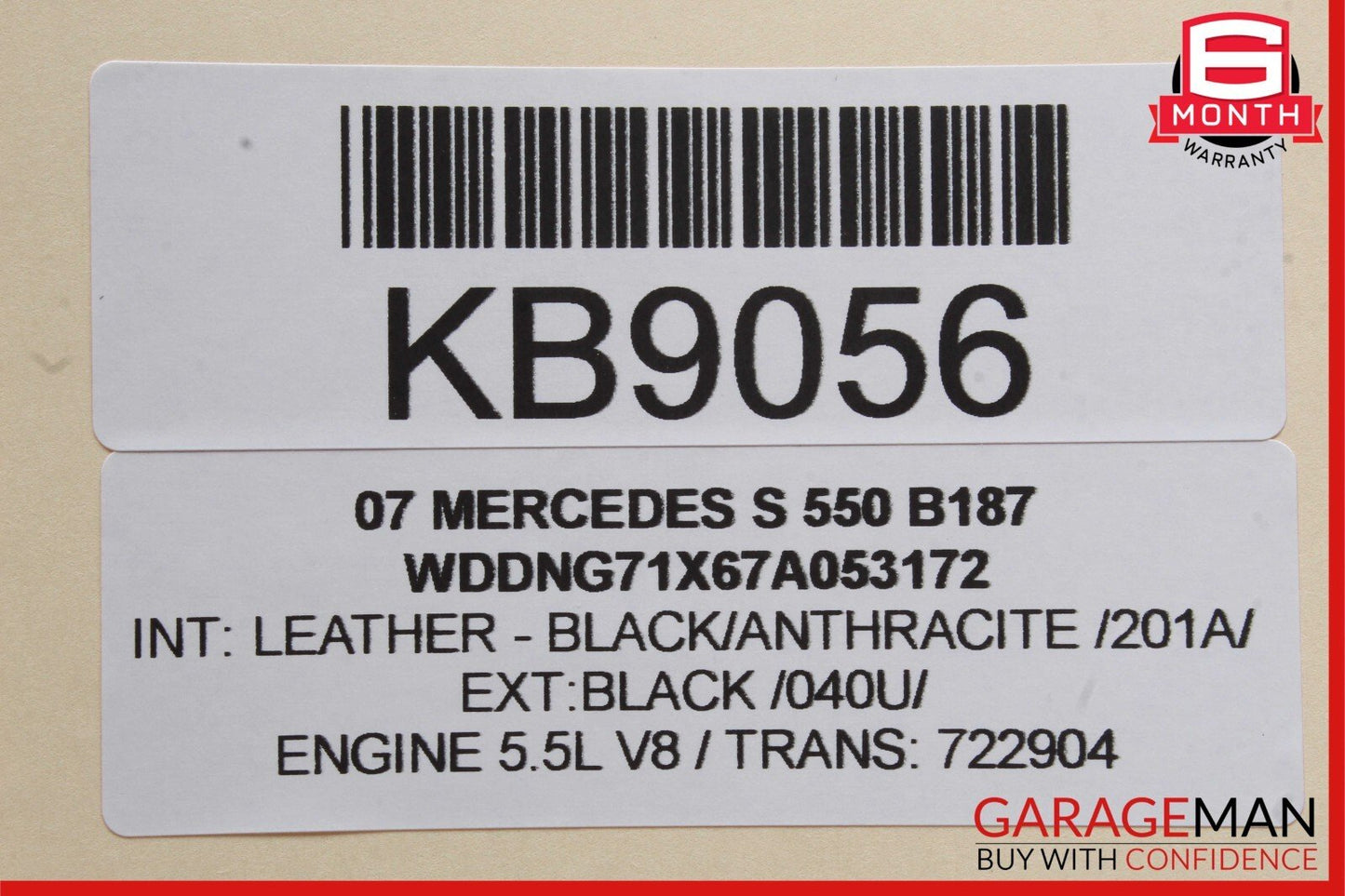 07-13 Mercedes W221 S550 S63 AMG Rear Left Driver Side Window Regulator Motor