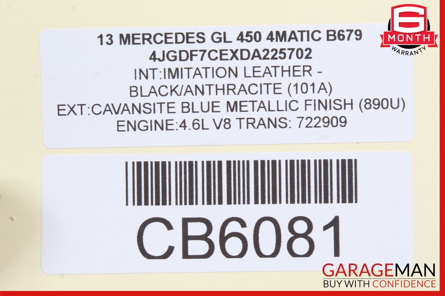 12-16 Mercedes X166 GL450 ML350 Rear Left Driver Side Exterior Door Handle OEM