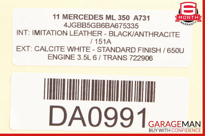 10-12 Mercedes W163 ML350 R350 GL450 Front Left Driver Side Seat Control Module