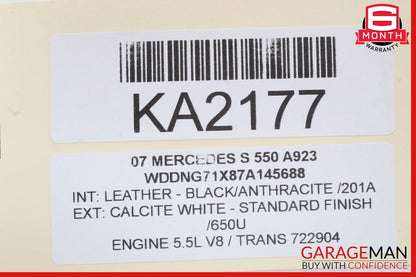 07-14 Mercedes W221 S550 CL550 Electric Power Supply Control Fuse Box Module OEM