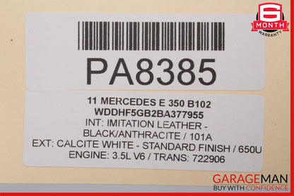 10-13 Mercedes W212 E550 E350 Front Left Interior Door Panel Trim Cover Black