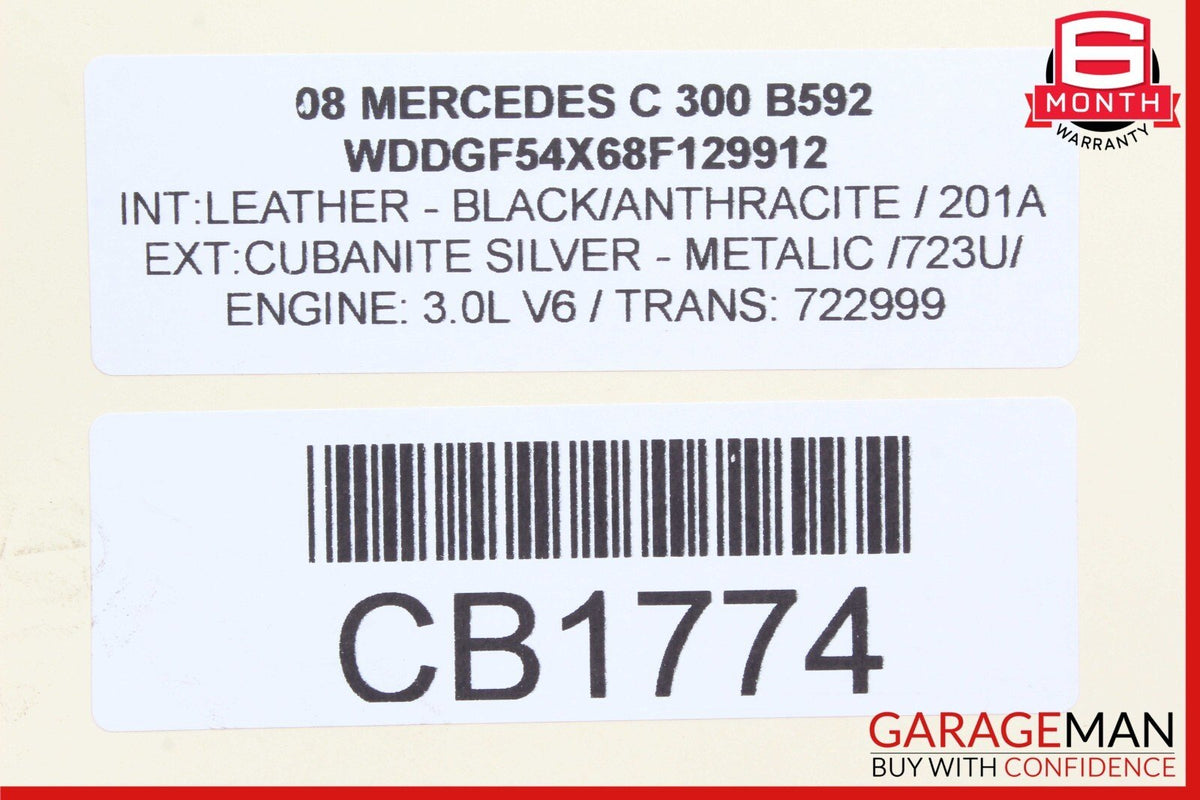 06-13 Mercedes W204 C300 S550 Front Right Engine Timing Chain Cover Plate OEM