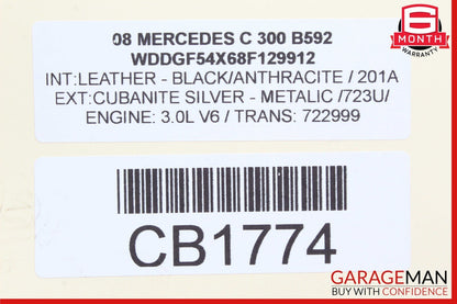 06-13 Mercedes W204 C300 S550 Front Right Engine Timing Chain Cover Plate OEM
