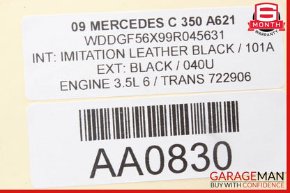 08-14 Mercedes W204 C300 C350 Front Left Side Door Window Regulator Motor Unit