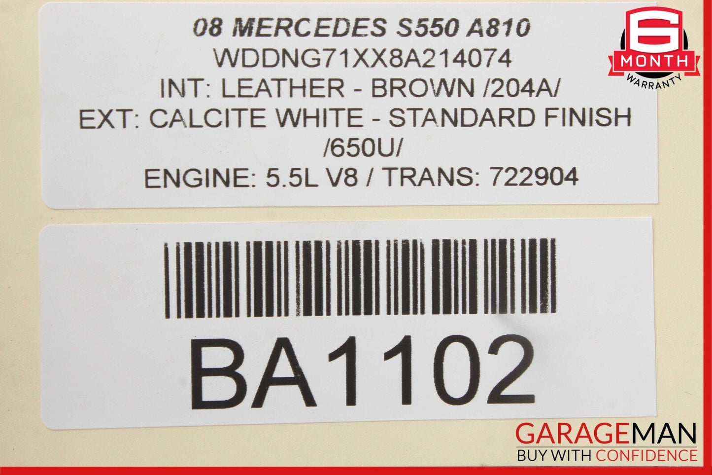 07-13 Mercedes W221 S550 CL550 Front Right Passenger Side Upper Control Arm
