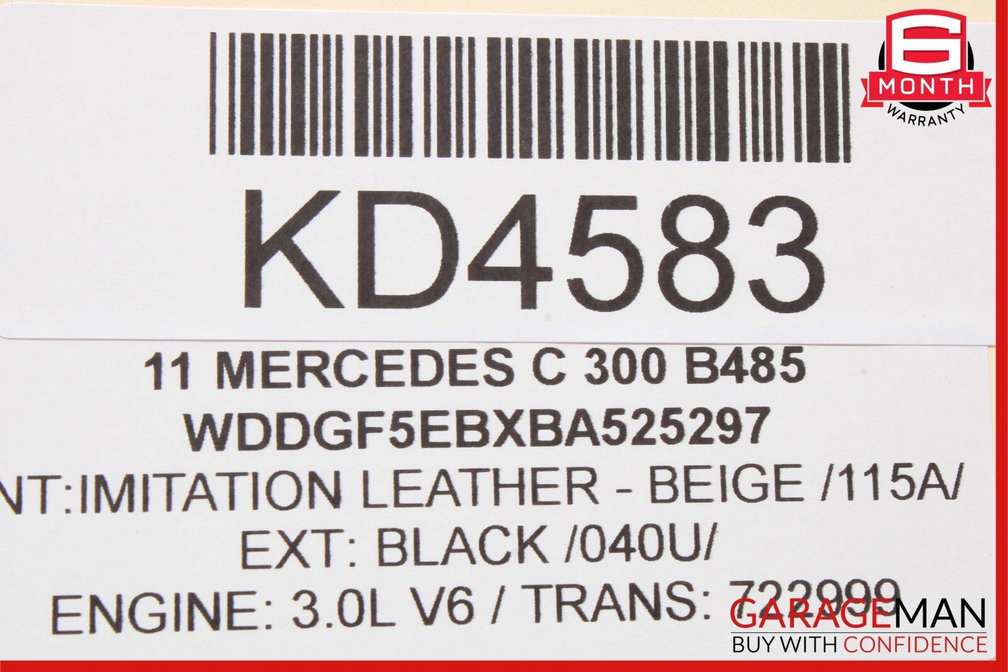 08-14 Mercedes W204 C250 C300 Front Left Exterior Door Handle Assembly Black