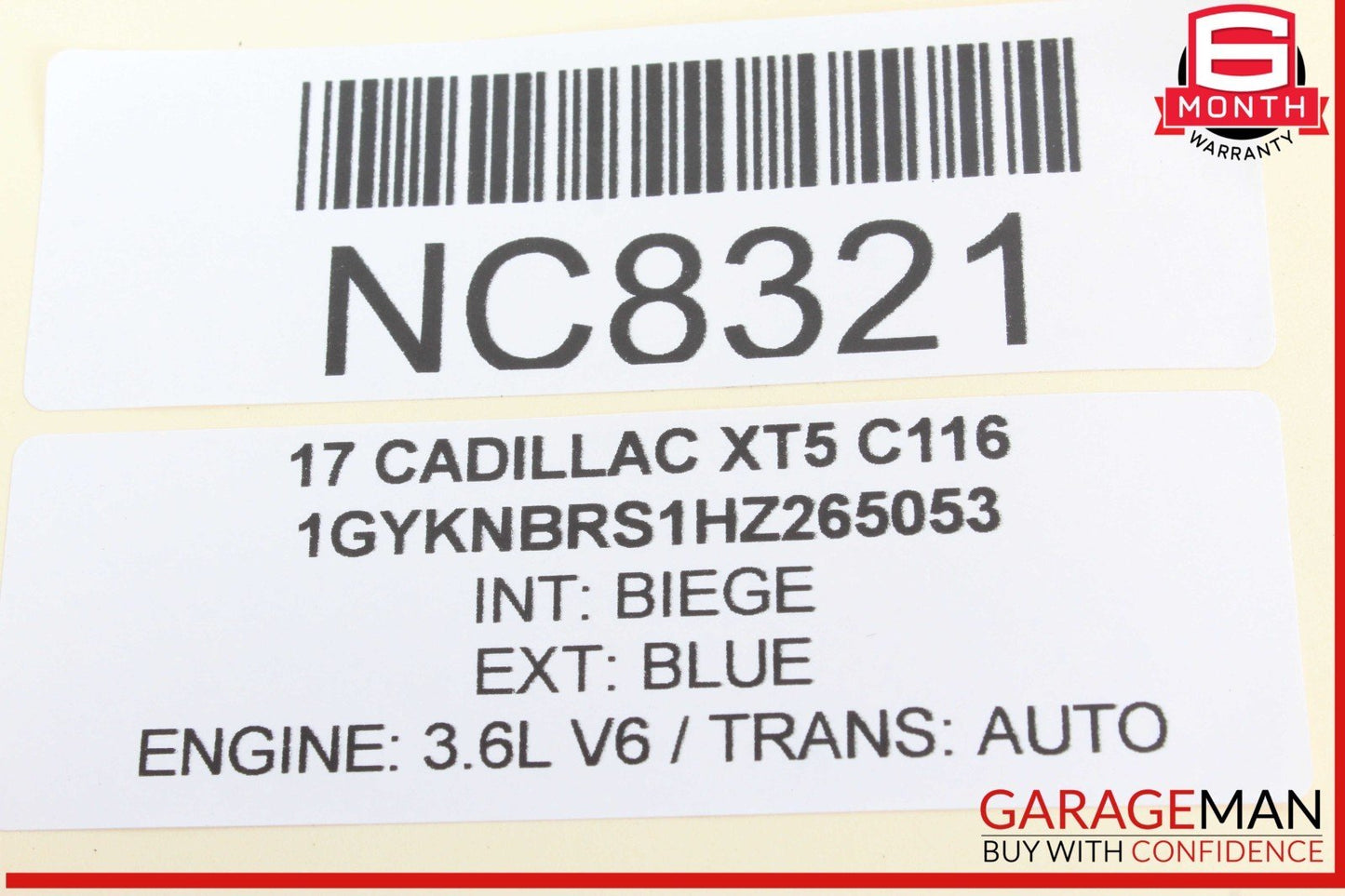 17-20 Cadillac XT5 Rear Right Passenger Side Tail Light Lamp LED 84057090 OEM