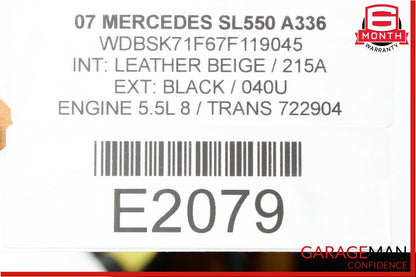 07-08 Mercedes R230 SL550 SL600 Keyless Go Entry Control Module OEM