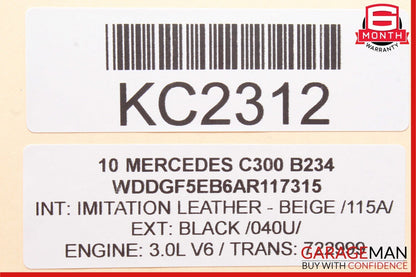 08-14 Mercedes W204 C300 Rear Center Console Ashtray Storage Tray Compartment