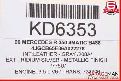 06-13 Mercedes W251 R350 S550 Front Right Engine Timing Chain Cover Plate OEM